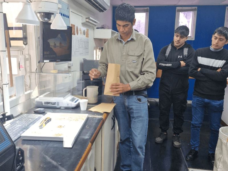 Visita a Planta de Acopio por alumnos de Perito Clasificador de granos